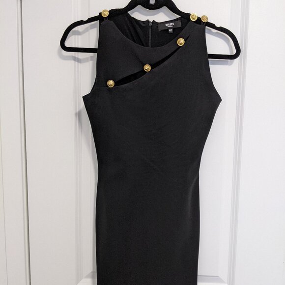 Versace Versus Black Cocktail Sexy Dress - Picture 1 of 3